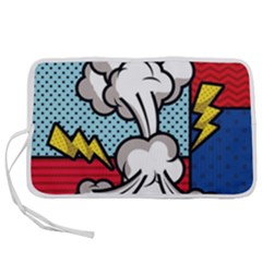 Rays Smoke Pop Art Style Vector Illustration Pen Storage Case (s)