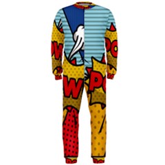 Pow Word Pop Art Style Expression Vector Onepiece Jumpsuit (men)  by Amaryn4rt