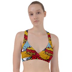 Pow Word Pop Art Style Expression Vector Sweetheart Sports Bra by Amaryn4rt