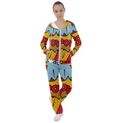 Pow Word Pop Art Style Expression Vector Women s Tracksuit by Amaryn4rt