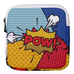 Pow Word Pop Art Style Expression Vector Mini Square Pouch by Amaryn4rt