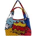 Pow Word Pop Art Style Expression Vector Double Compartment Shoulder Bag View1