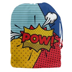 Pow Word Pop Art Style Expression Vector Drawstring Pouch (3xl) by Amaryn4rt