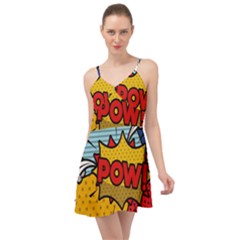 Pow Word Pop Art Style Expression Vector Summer Time Chiffon Dress by Amaryn4rt