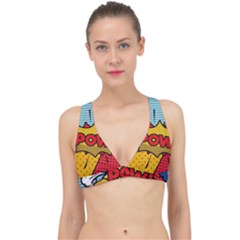 Pow Word Pop Art Style Expression Vector Classic Banded Bikini Top by Amaryn4rt