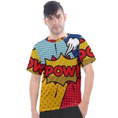 Pow Word Pop Art Style Expression Vector Men s Sport Top by Amaryn4rt