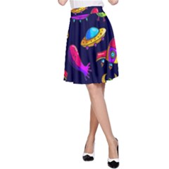 Space Pattern A-line Skirt by Amaryn4rt