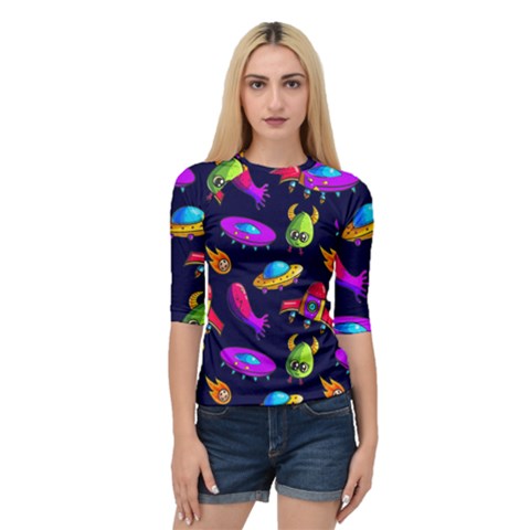 Space Pattern Quarter Sleeve Raglan Tee by Amaryn4rt