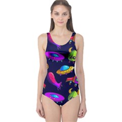 Space Pattern One Piece Swimsuit by Amaryn4rt