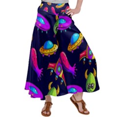 Space Pattern Satin Palazzo Pants by Amaryn4rt