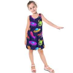 Space Pattern Kids  Sleeveless Dress by Amaryn4rt