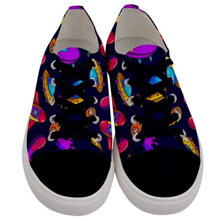 Space Pattern Men s Low Top Canvas Sneakers