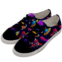 Space Pattern Men s Low Top Canvas Sneakers by Amaryn4rt