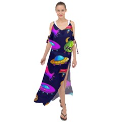 Space Pattern Maxi Chiffon Cover Up Dress by Amaryn4rt