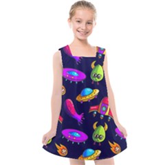 Space Pattern Kids  Cross Back Dress by Amaryn4rt