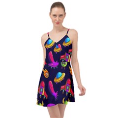 Space Pattern Summer Time Chiffon Dress by Amaryn4rt