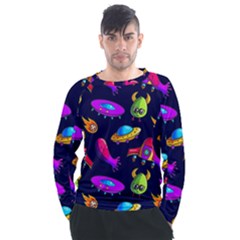 Space Pattern Men s Long Sleeve Raglan Tee