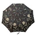 Grunge Seamless Pattern With Skulls Folding Umbrellas View1