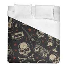 Grunge Seamless Pattern With Skulls Duvet Cover (full/ Double Size) by Amaryn4rt