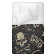 Grunge Seamless Pattern With Skulls Duvet Cover (single Size) by Amaryn4rt