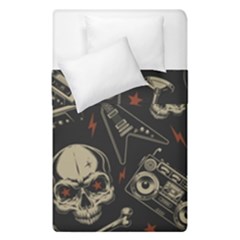 Grunge Seamless Pattern With Skulls Duvet Cover Double Side (single Size) by Amaryn4rt