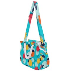 Pop Art Style Citrus Seamless Pattern Rope Handles Shoulder Strap Bag by Amaryn4rt