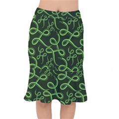 Snakes Seamless Pattern Short Mermaid Skirt by Amaryn4rt