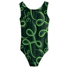 Snakes Seamless Pattern Kids  Cut-out Back One Piece Swimsuit by Amaryn4rt