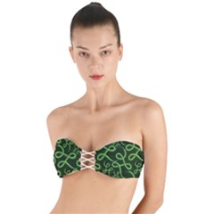 Snakes Seamless Pattern Twist Bandeau Bikini Top