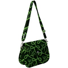 Snakes Seamless Pattern Saddle Handbag by Amaryn4rt