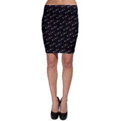 Xoxo Black And White Pattern, Kisses And Love Geometric Theme Bodycon Skirt by Casemiro