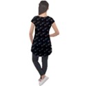 XOXO black and white pattern, kisses and love geometric theme Cap Sleeve High Low Top View2