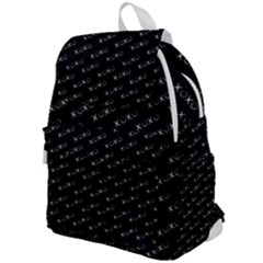 Xoxo Black And White Pattern, Kisses And Love Geometric Theme Top Flap Backpack by Casemiro