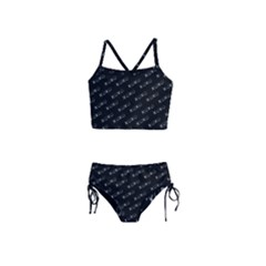 Xoxo Black And White Pattern, Kisses And Love Geometric Theme Girls  Tankini Swimsuit by Casemiro