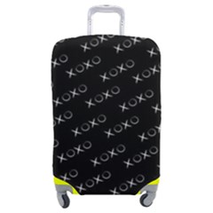 Xoxo Black And White Pattern, Kisses And Love Geometric Theme Luggage Cover (medium) by Casemiro