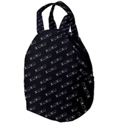 Xoxo Black And White Pattern, Kisses And Love Geometric Theme Travel Backpacks by Casemiro