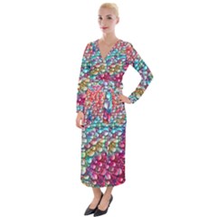 Rainbow Support Group  Velvet Maxi Wrap Dress