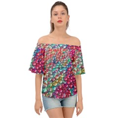 Rainbow Support Group  Off Shoulder Short Sleeve Top by ScottFreeArt