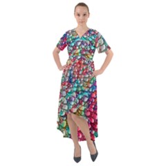 Rainbow Support Group  Front Wrap High Low Dress