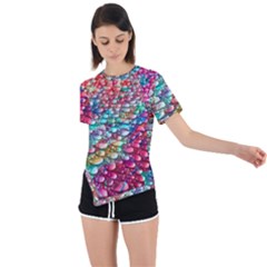 Rainbow Support Group  Asymmetrical Short Sleeve Sports Tee