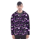 Purple, pink bokeh dots, asymmetric polka dot with modern twist Men s Hooded Windbreaker View1