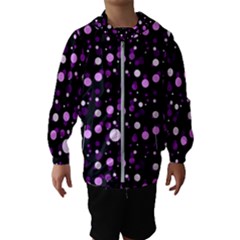 Purple, Pink Bokeh Dots, Asymmetric Polka Dot With Modern Twist Kids  Hooded Windbreaker by Casemiro