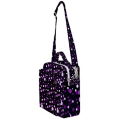 Purple, Pink Bokeh Dots, Asymmetric Polka Dot With Modern Twist Crossbody Day Bag by Casemiro