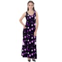 Purple, pink bokeh dots, asymmetric polka dot with modern twist Sleeveless Velour Maxi Dress View1