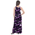 Purple, pink bokeh dots, asymmetric polka dot with modern twist Sleeveless Velour Maxi Dress View2