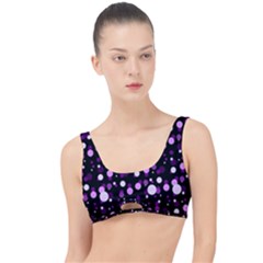 Purple, Pink Bokeh Dots, Asymmetric Polka Dot With Modern Twist The Little Details Bikini Top by Casemiro