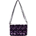 Purple, pink bokeh dots, asymmetric polka dot with modern twist Double Gusset Crossbody Bag View2