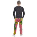 Pink Flower Seamless Pattern Men s Jogger Sweatpants View2