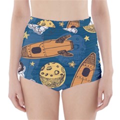 Missile Pattern High-waisted Bikini Bottoms by Amaryn4rt