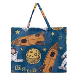 Missile Pattern Zipper Large Tote Bag by Amaryn4rt